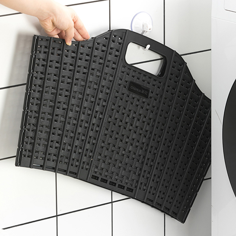 茶花洗衣篮可折叠大容量省空间承重强镂空透气160001(颜色随机)高清大图