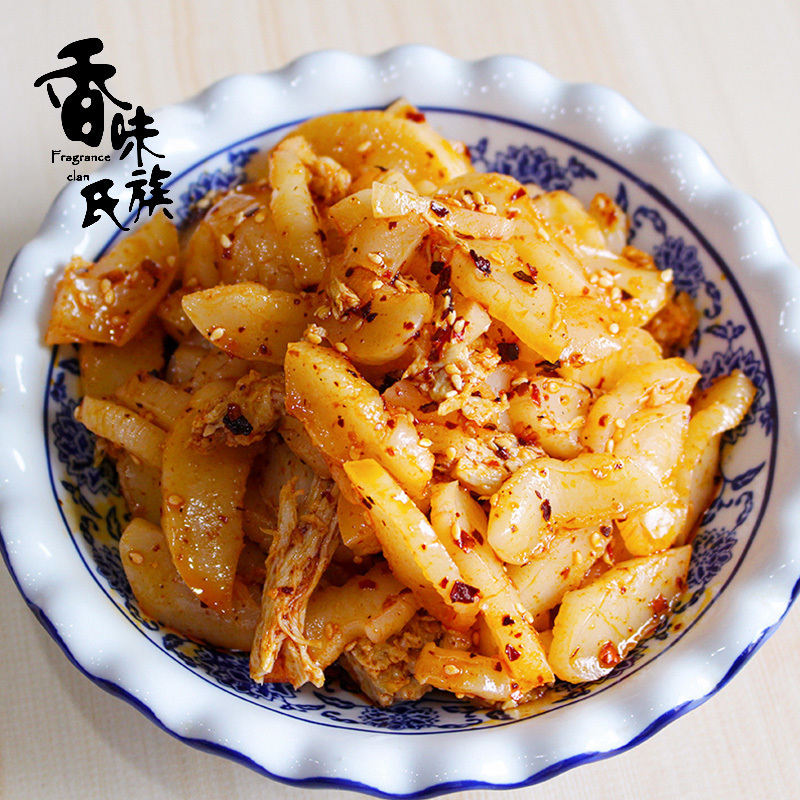香味氏族宝宝面皮 吉祥呱呱318g/包 陕西凉皮特色调味香辣小吃方便速食品