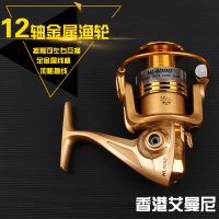 香港艾曼尼IRMANI鱼轮鱼线轮纺车轮金属头左右手互换鱼轮海竿轮抛竿远投鱼轮矶钓轮路亚轮伐钓5000型鱼轮
