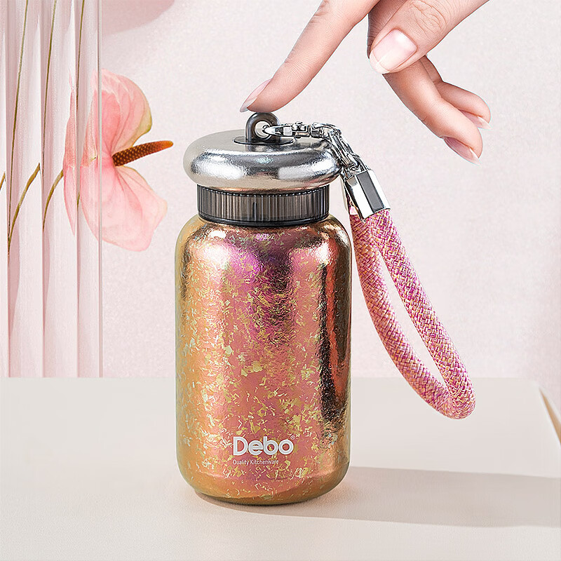 德铂(Debo)范斯洛纯钛保温杯 车载泡茶水杯抗菌抑菌300ml长效保温DEP-DS421高清大图