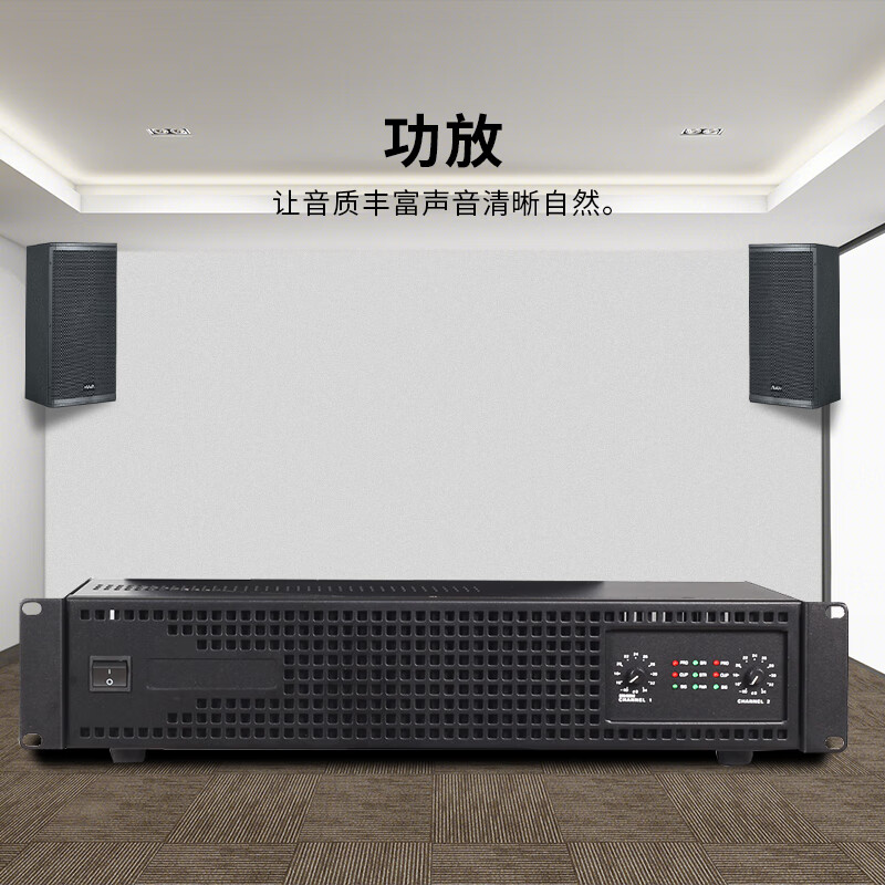 润普会议室音频扩声解决方案(会议麦克风+音响+调音台+音频处理器+数字移频器+时序电源)RP-YPKS180高清大图