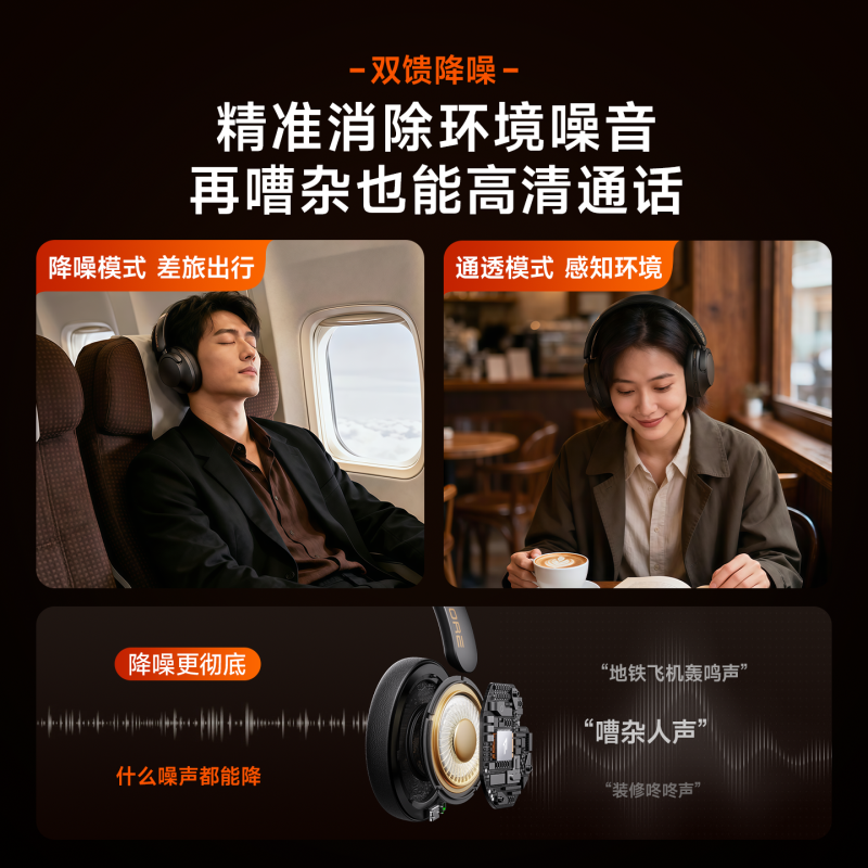 万魔头戴式蓝牙耳机HQ51银色高清大图