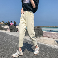 2020春季新款女士牛仔裤女时尚宽松老爹裤高腰牛仔裤女士休闲裤九分裤轻奢世家