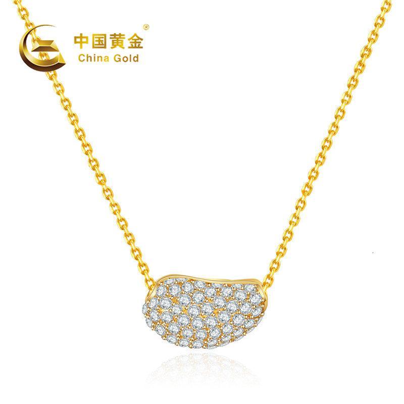 中国黄金s925银相思豆链坠