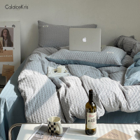 CaldiceKris(中国CK)温润华夫格牛奶绒奶油粉四件套CK-JF11090
