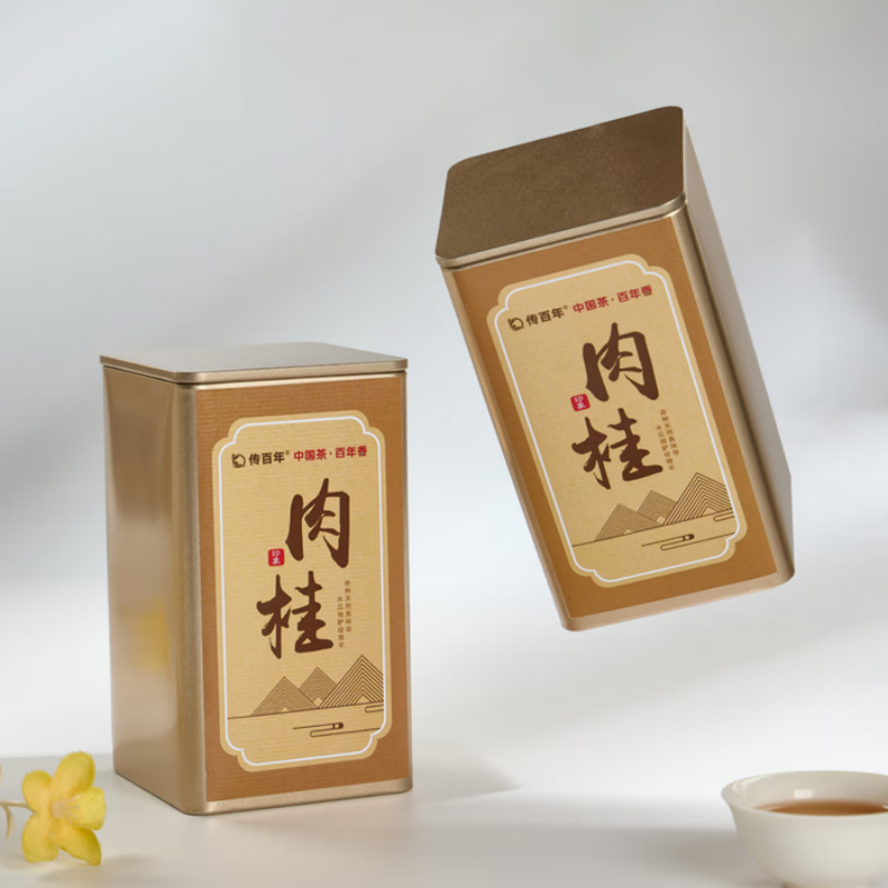 传百年茶叶 印象肉桂岩茶浓香口粮茶 200克(100克*2罐)高清大图