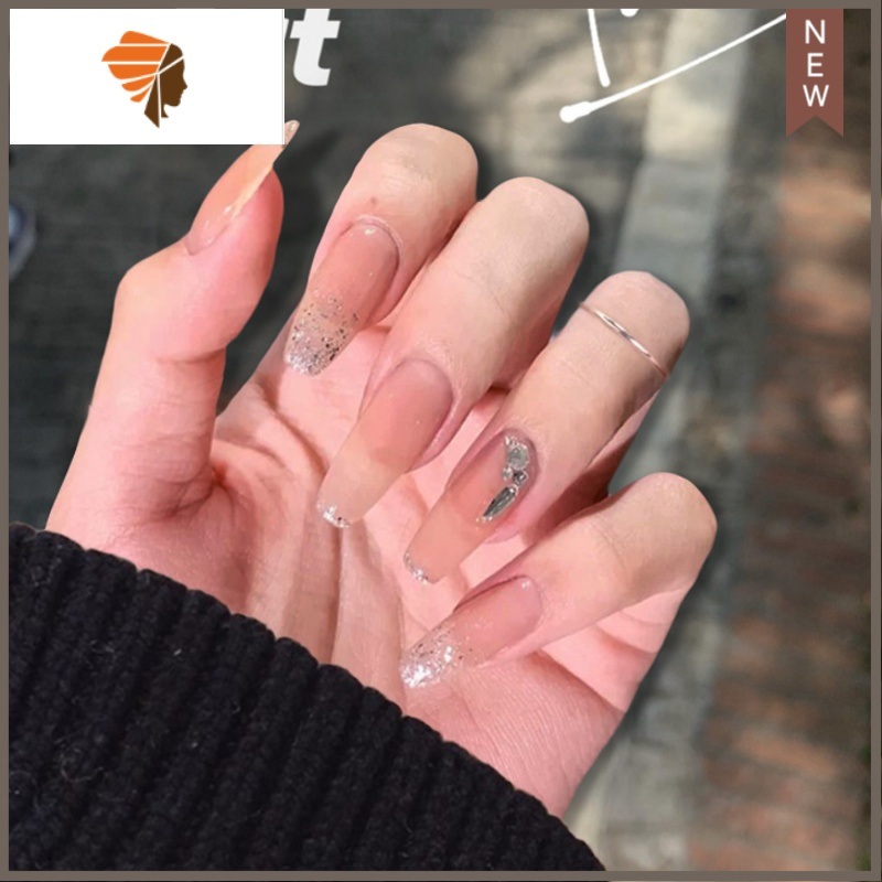 假指甲贴片可拆卸美甲成品穿戴式晶石猫眼持久防水蝴蝶防水甲片女三维