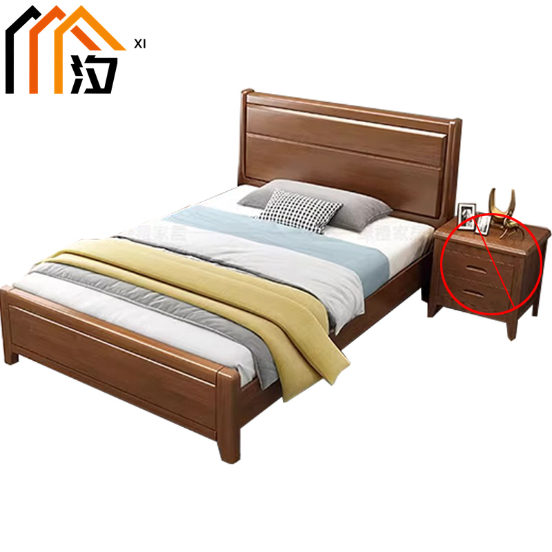 汐 实木床1.5米张高清大图