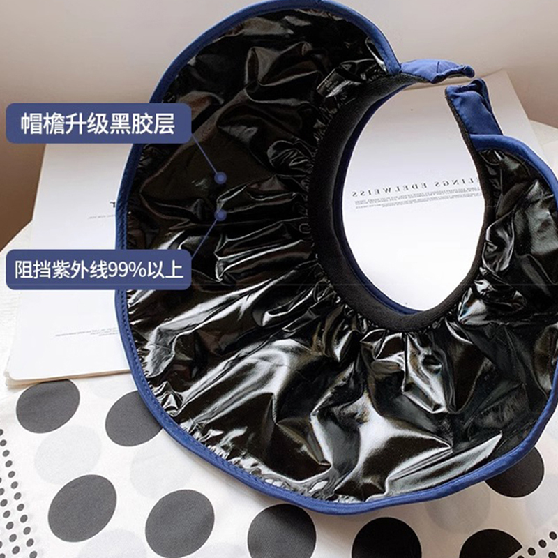 美穗吉家 黑胶贝壳帽 藏蓝色 MIHH-2408081高清大图