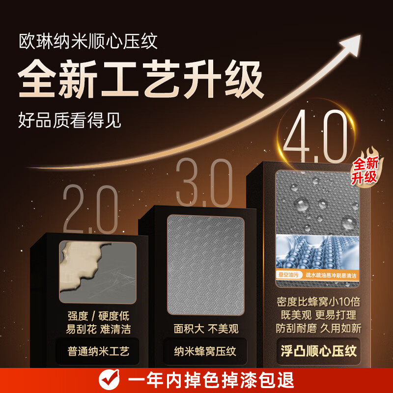 欧琳（OULIN）水槽大单槽米粒纹厨房洗菜盆洗碗池高清大图
