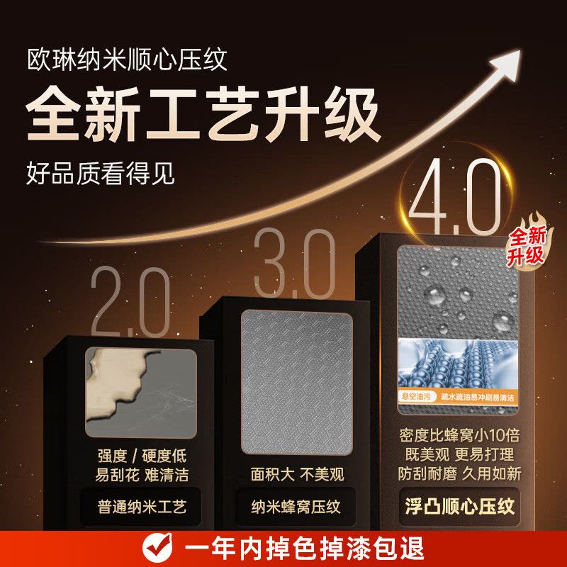 欧琳(OULIN)水槽米粒纹大单槽厨房洗菜盆洗碗池图片