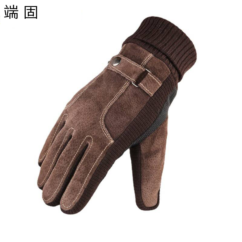 端固 加绒羊皮手套防寒手套YH10/双高清大图