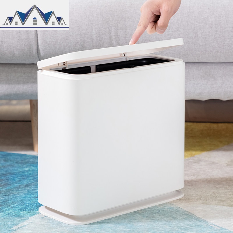 北欧按压式垃圾桶家用大号厨房客厅卫生间带盖分类垃圾干湿分离筒 三维工匠高清大图