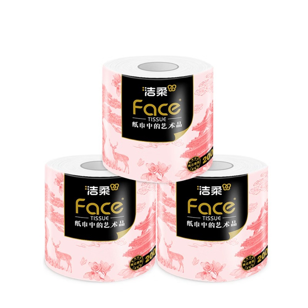 洁柔牌卫生纸(锦绘芳华有芯) 200g4层(27卷装)