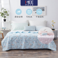梦洁(MENDALE)家纺 梦洁MEE/觅出品 全棉夏凉被空调被纯棉面料斜纹被夏被子单人可水洗夏季花朵/草/叶子纤维填充