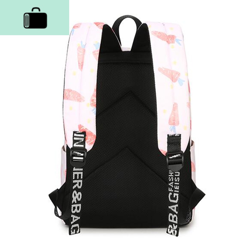 书包女ins风韩版森系初中生双肩少女中大学生简约小清新高中背包NEW LAKE女士双肩包高清大图