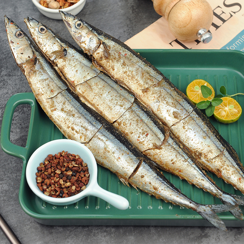 纯色本味 冷冻麻辣秋刀鱼 250g/袋 （3条装）烧烤 海鲜水产