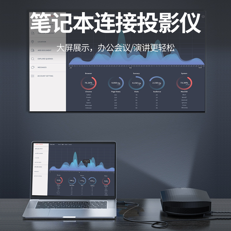 晶华 Mini DP转HDMI转换器 4K高清雷电迷你dp转接头 苹果Mac微软笔记本连接电视投影仪显示器黑色Z615