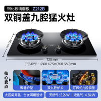 创维(Skyworth)燃气灶双灶具Z212B 双九腔定时5.0KW聚能猛火爆炒 台式/嵌入式两用炉具 家用液化气