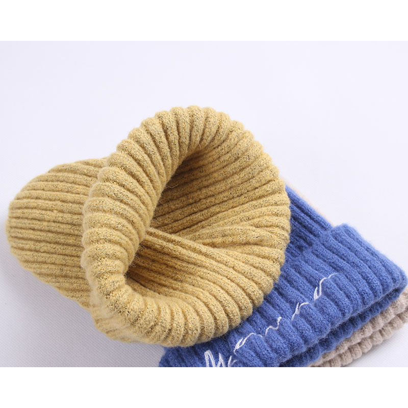 huayangtu儿童帽子宝宝毛线帽秋冬男女童时尚针织帽保暖套头帽小孩