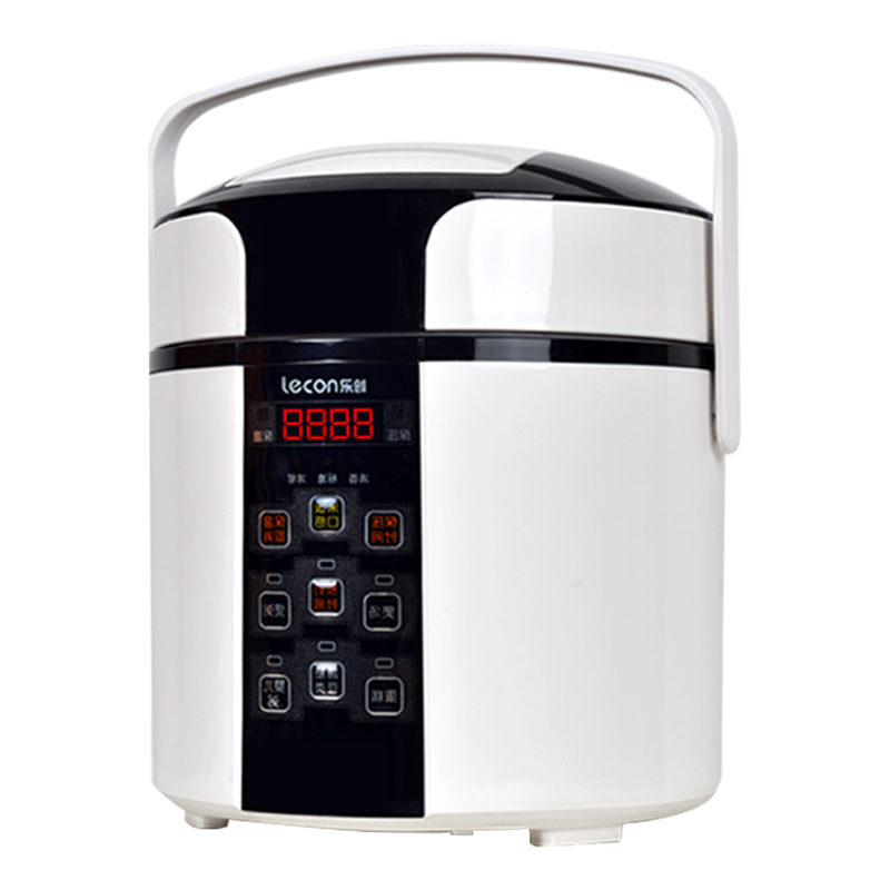 乐创(lecon) 电压力锅 LC50B 2L迷你压力锅 1-3人小型高压锅 家用韩式饭煲 煲汤焖炖蒸煮多功能一体锅