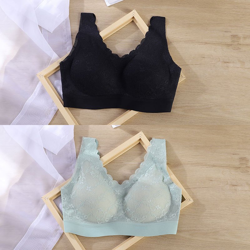 hlcoman泰国乳胶内衣20文胸小胸显大钢圈美背心吊带聚拢女胸罩抹胸