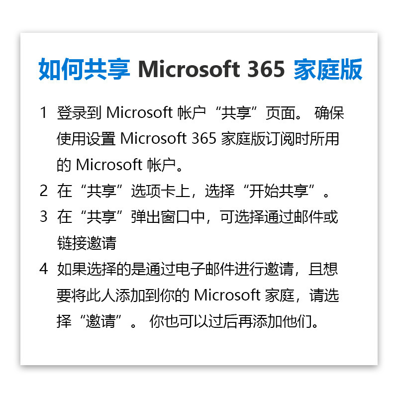 微软Microsoft 365家庭版 软件 Windows Mac iPhone iPad安卓通用 1年盒装 6人同享