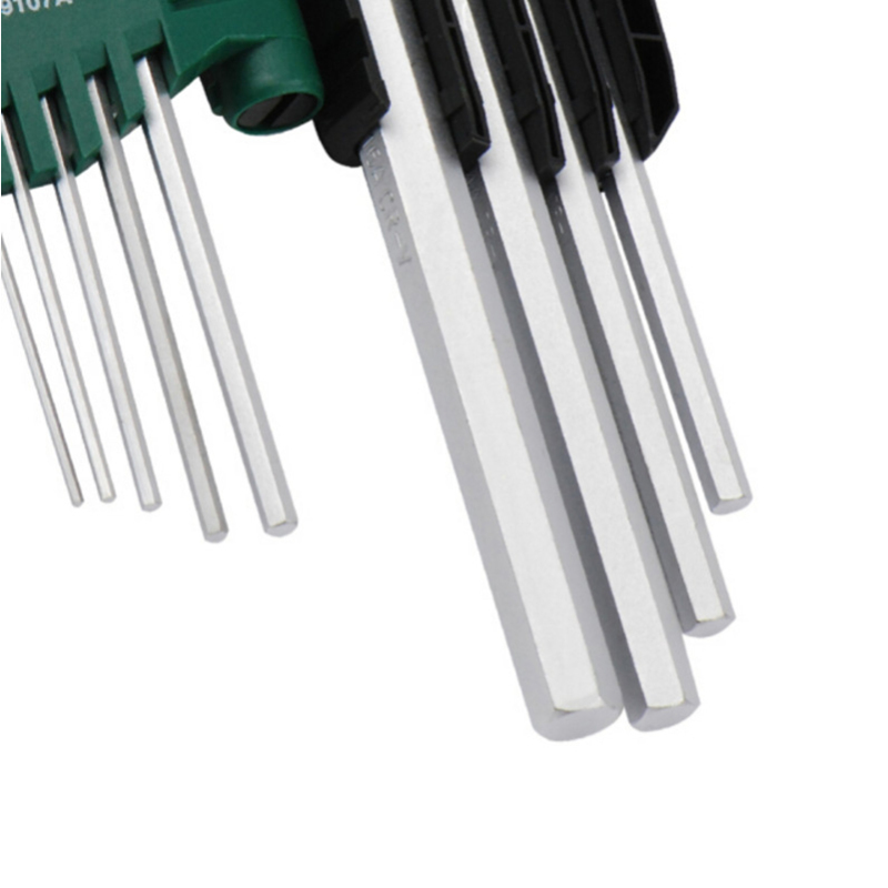 世达(SATA) 9件套铬钒钢加长内六角扳手组套 09107A 货期5-10天