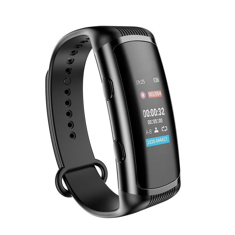 纽曼腕式录音笔 W2 16G 一键录音 高清降噪 长时录音 商务办公会议 学习培训客服 录音设备 黑色