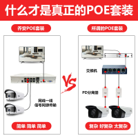 乔安 200万8路2T POE高清夜视摄像头监控器设备套装 家用户外室外商用