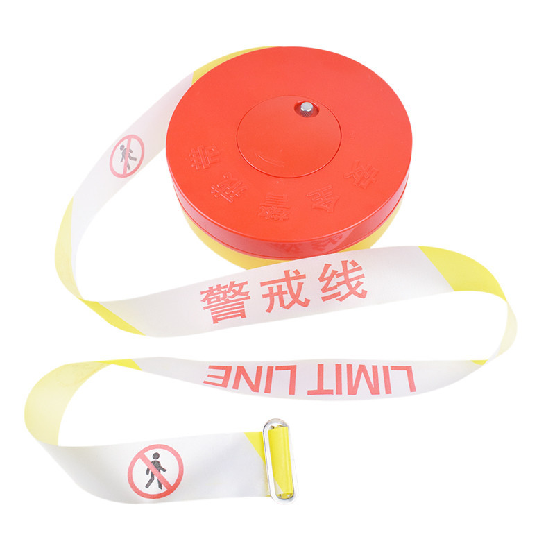 3M 加厚警戒隔离线 加厚4cm*100m 盘式警戒带 伸缩隔离带安全施工警示带高清大图