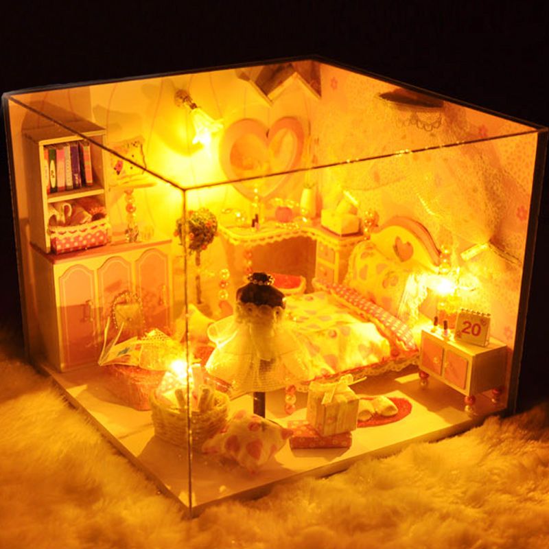 diy小屋甜心梦手工制作小房子拼装模型生日礼物女送女友 甜心梦单间