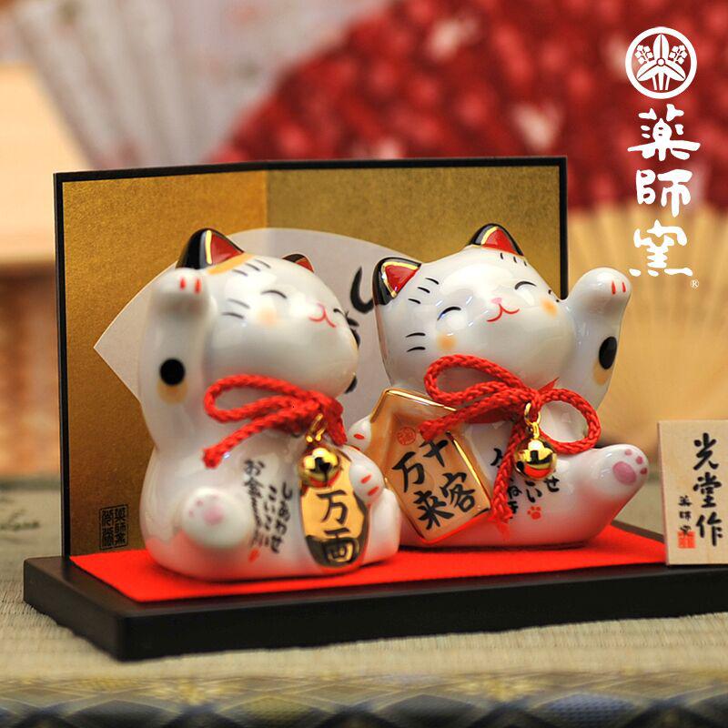 日本 财源广进客似云来猫摆件 开业乔迁生日结婚 三维工匠高清大图