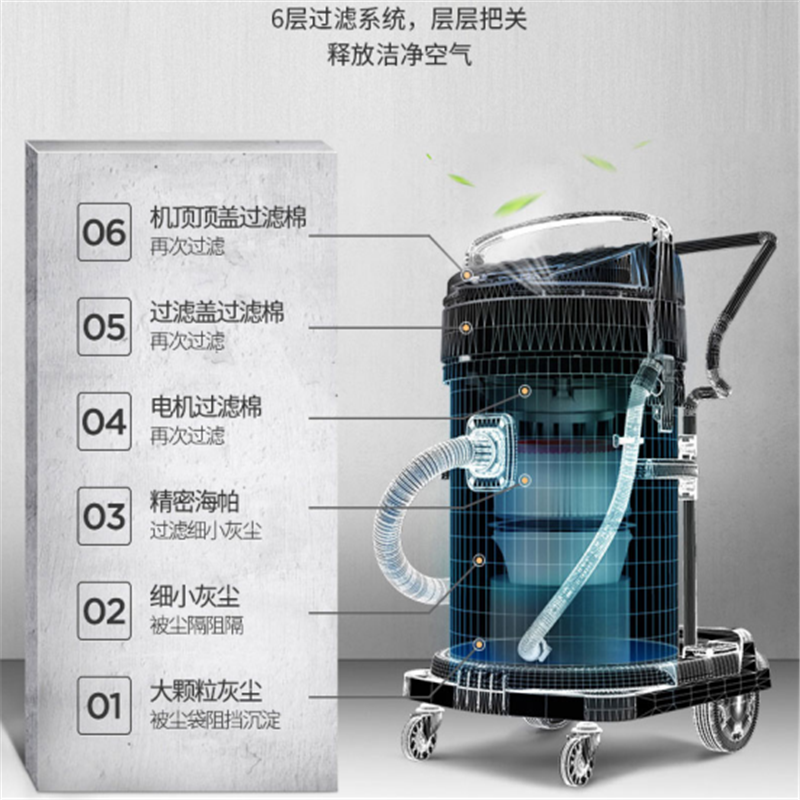 金穗慧采 5400W工业用吸尘器JN-301-100L 立式 工厂车间粉尘大吸力大功率