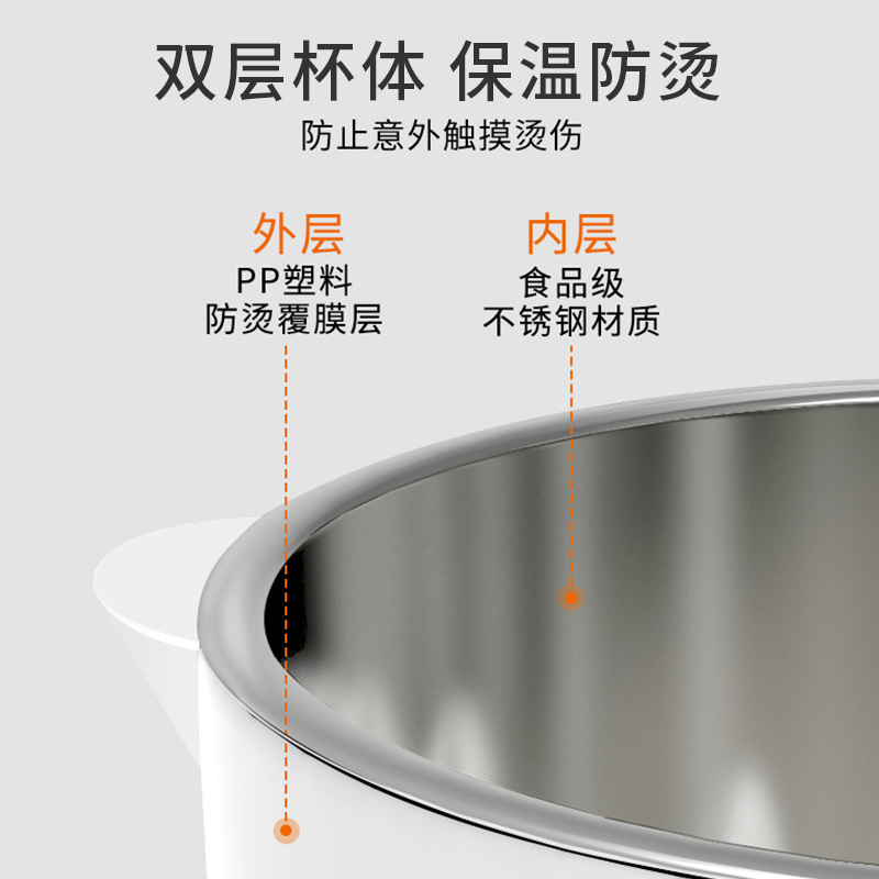 九阳(Joyoung) 豆浆机1.3-1.6L免过滤 大容量 家用多功能 双预约 1.6L白色双层杯体