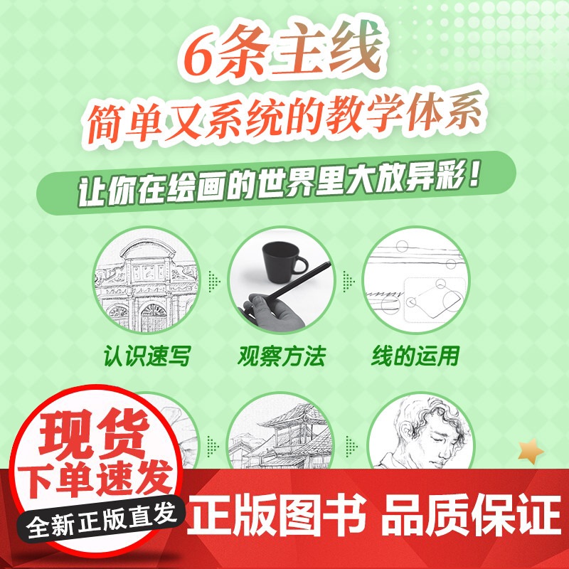 绘画的基础 速写技法入门教程 速写书教程素描书入门绘画临摹描摹练习风景速写描摹本植物人物速写素材铅笔画线描线稿高清大图