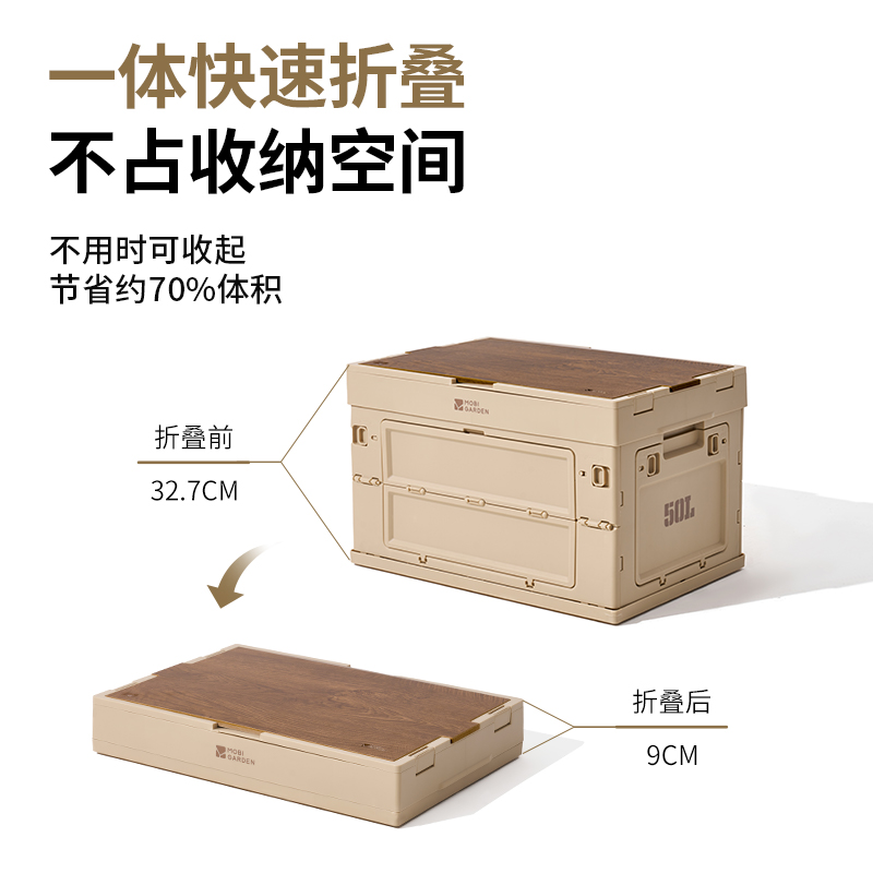 牧高笛 睿纳折叠收纳箱50L套装 NX23685004高清大图