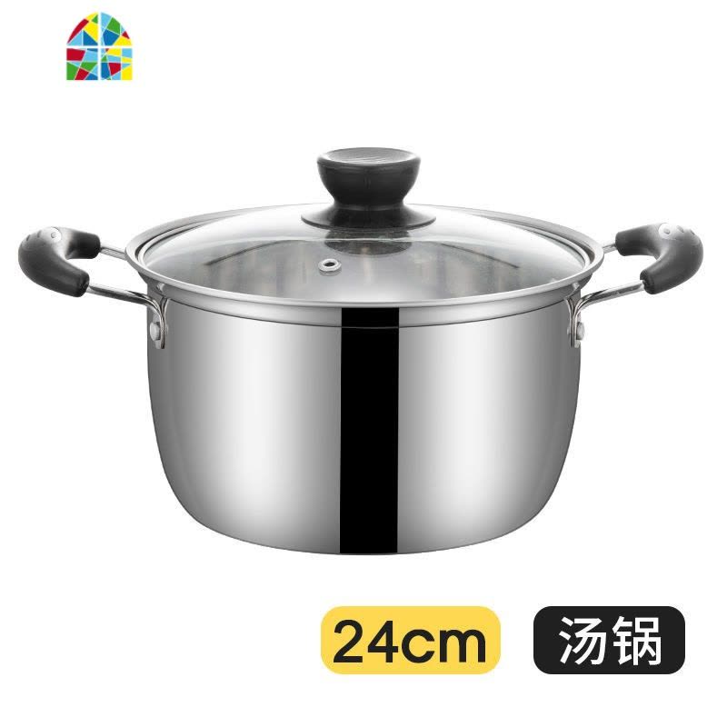 加厚不锈钢小锅奶锅迷你小蒸锅不粘锅汤锅牛奶锅煮面辅食煮粥婴儿 FENGHOU 16cm单柄加厚图片