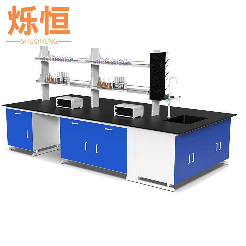 烁恒实验桌钢木3m台高清大图