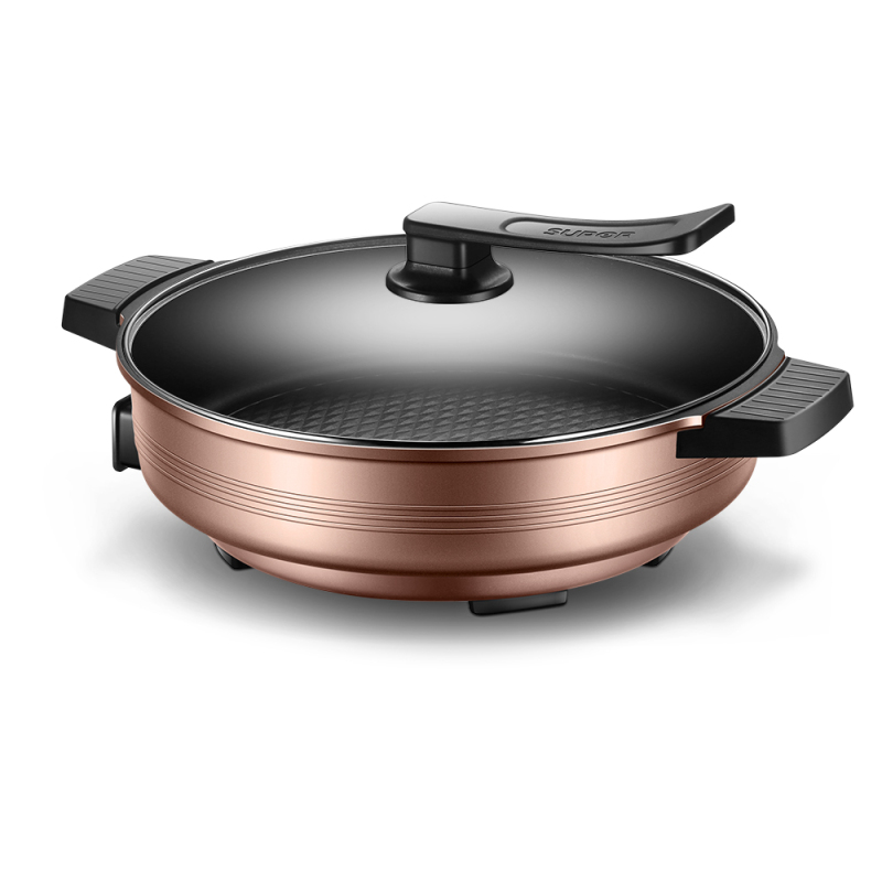 苏泊尔suporjj34d0518034cm6l多功能煎烤机1800w加厚加高锅体煎烤烙焖