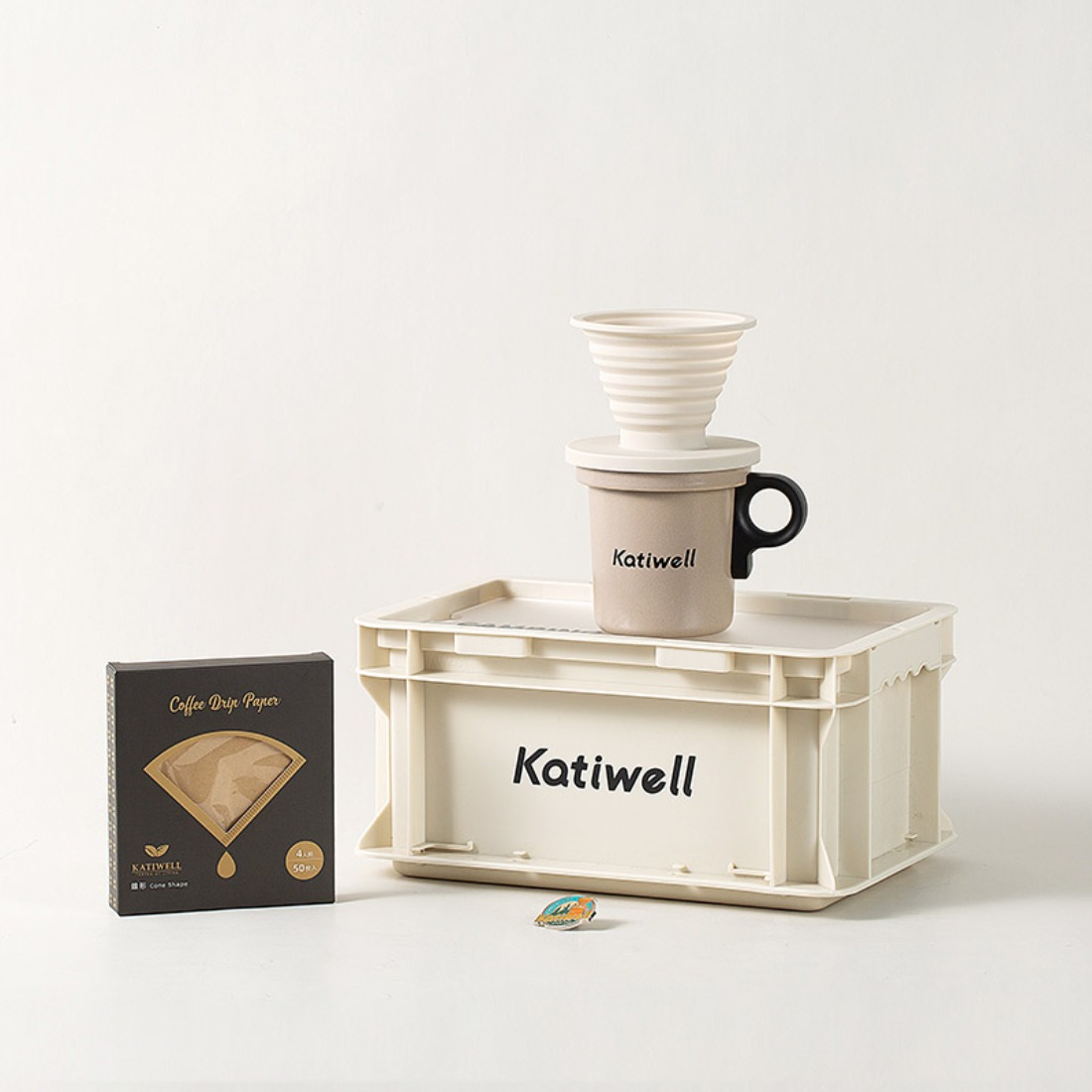 KATIWELL 户外露营系列珐琅搪瓷杯咖啡杯 露营套装高清大图