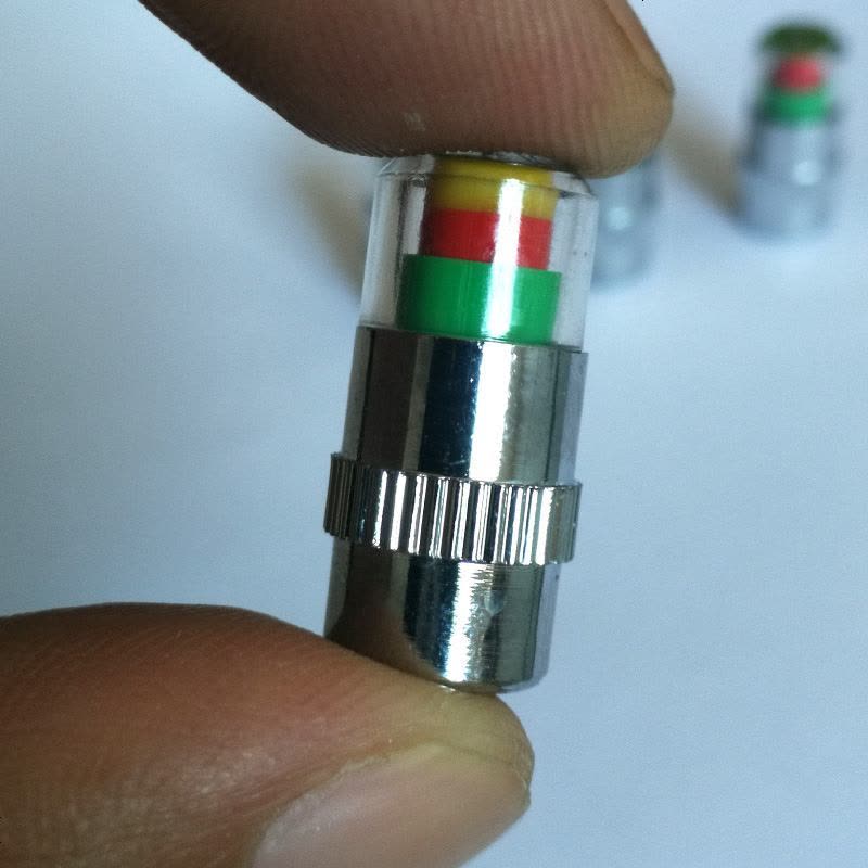 [补贴10%]汽车轮胎气嘴盖气嘴子帽胎压监测帽气压检测警示预警冒气嘴帽全铜 [铜芯+本色]防盗款四支装图片