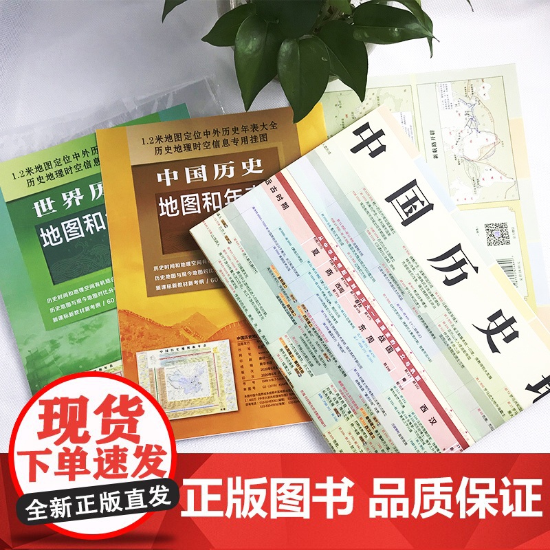 中国+世界历史地图和年表(套装2张 简装折叠)高清大图