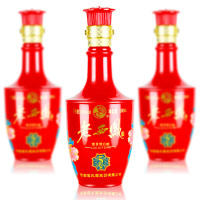 西凤酒 45度 老西凤V5 喜庆红礼盒装 喜宴 送礼 浓香型白酒 西风酒整箱500ml*6瓶