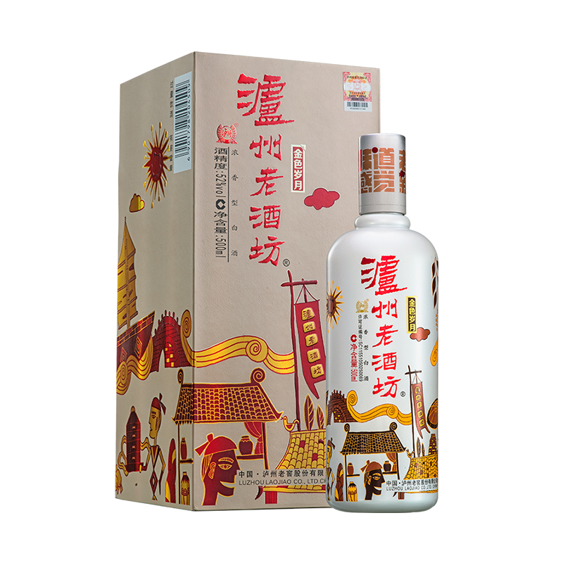 泸州老窖股份 泸州老窖 金色岁月500ml*6浓香型白酒 整箱装