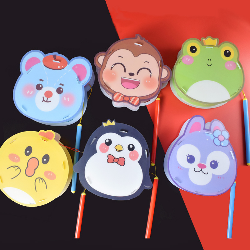 新年中秋节春节元旦手工diy纸灯笼幼儿园制作材料包儿童装饰年走马灯