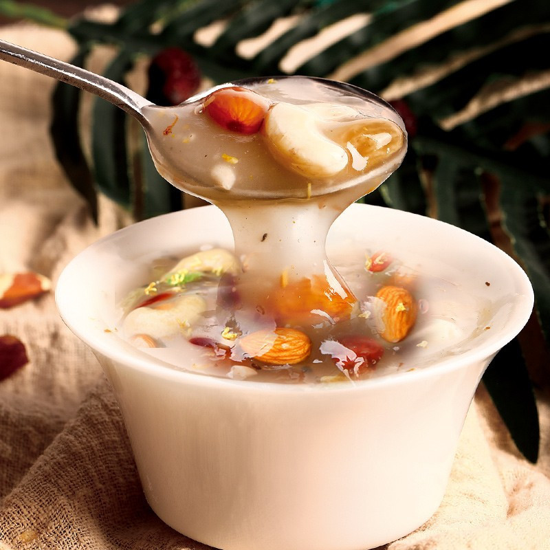 美粥食客 藕粉羹500g罐装 坚果水果藕粉羹代餐坚果莲子粉 早餐冲饮ms