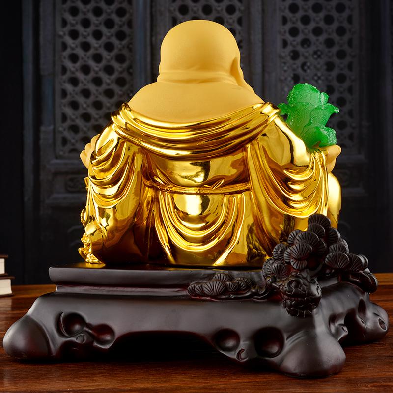 美帮汇笑纳百财弥勒佛像笑佛摆件家居客厅玄关摆件开业乔迁送礼高清大图
