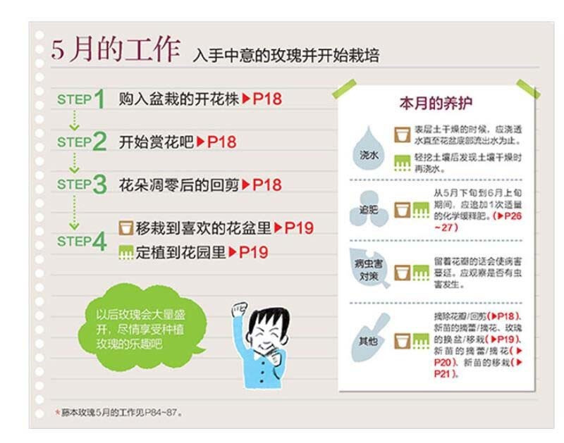 [醉染正版]玫瑰月季栽培12月计划 阳台室内养花植物图鉴 栽培技术入门书 盆栽花卉种植养殖家庭园艺书 绿手指园艺智慧 如高清大图
