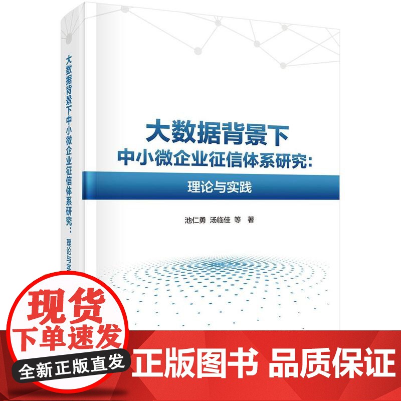 大数据背景下中小微企业征信体系研究 理论与实践 池仁勇等 科学出版社9787030801579